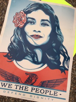 We The People poster from the January 21, 2017 Women's March on Washington. Photo Credit: Isobel Buck