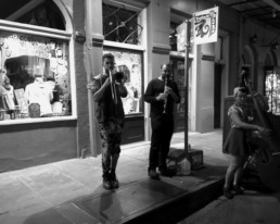 street musicians in the French Quarter