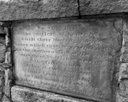 Cemetery inscription on the hill in Concord, MA