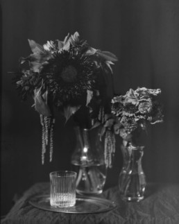 Still Life: Flowers and a gin glass