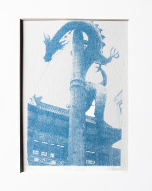 Blue Dragon cyanotype print by Leland Buck