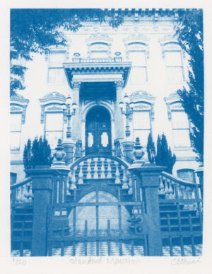 Stanford Mansion 4x5 cyanotype print