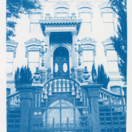Stanford Mansion 4x5 cyanotype print